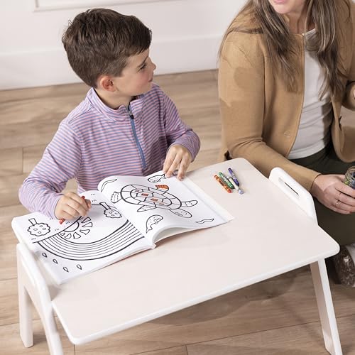 ECR4Kids Table2Go Portable Lap Desk for Kids, White Wash