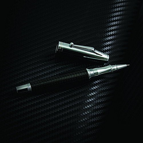 Monteverde USA Invincia Rollerball Pen - 18 Karat Plated Rose Gold with Carbon Fiber - Refillable with Standard Rollerball Refills, Premium Writing Instrument