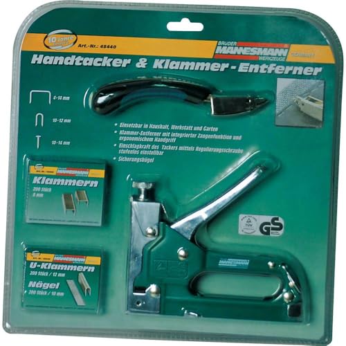 Mannesmann Staple Gun and Staple Remover Set