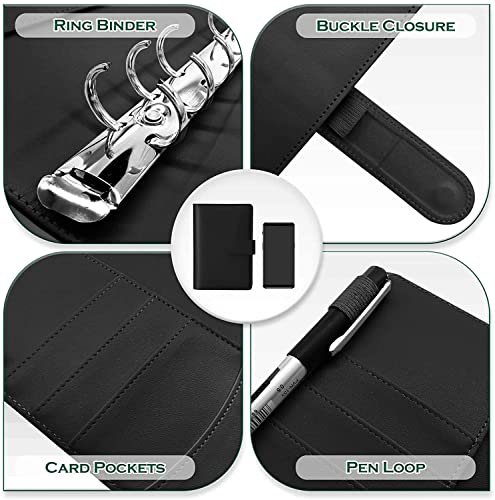 ONMYJFD 13 Pieces A6 Binder Notebook Cover Budget Envelopes System with 10Pcs Clear Zipper Pockets/2Pcs Label Stickers(C)