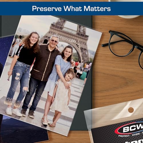 BCW 6x8 Photo Sleeves - 1000 Pack | Archival Photo Sleeves for Art, Postcards & Photos | Acid-Free, No PVC | Archival Quality for Storage & Display