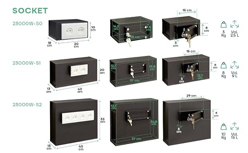 Arregui Camouflaged False Socket Safe, Black