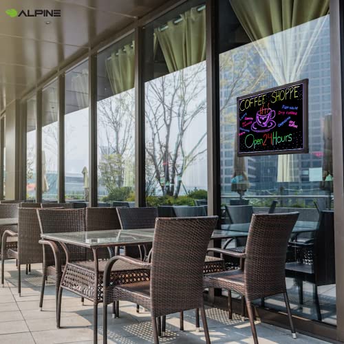 Alpine Industries - 495-03 LED Illuminated Hanging Message Writing Board (20" x 28")