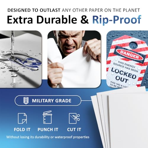 TerraSlate Paper 5 Mil 8.5" x 14" Waterproof Laser Printer/Copy Paper 50 Sheets