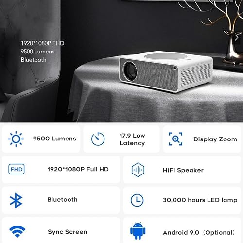 Projector 4K 1080P Android 7200 Lumens 4.0 for Home Theater Projectors Beamer