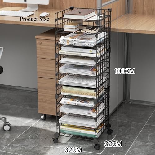 8/12/16/20 Layer Sorting Organizer, Paper Organizer, Paper Sorter, Paper Storage Cabinet for Home, Classroom, Office, School, Black(12tier)