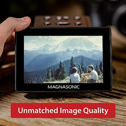 Magnasonic 25MP Film Scanner with Large 5" Display & HDMI, Long Tray Slide Film Holders, Converts 35mm/126/110/Super 8 Film & 135/126/110 Slides into Digital Photos, Built-in Memory (FS70ST01)