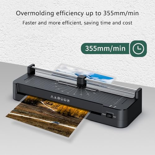 A3 Photo Laminating Machine,with Laminating Sheets 40 Pcs,13 Inch Thermal & Cold Laminating Machine, with Paper Trimmer