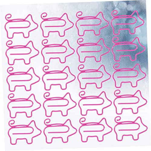 LUMbeimei 90 Pcs Pink Desk Decorations Paper Clips, Paper Holders, and Bookmarks