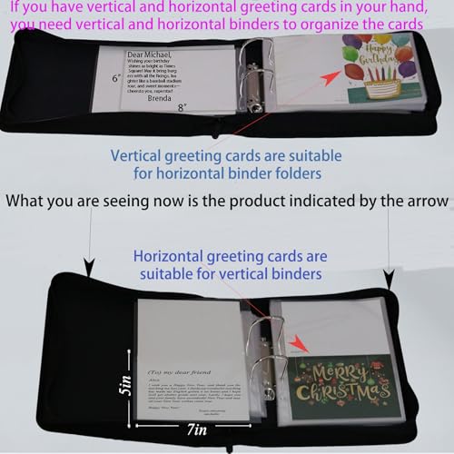 Magiarcana Greeting Card Organizer & Storage,Christmas Card Book,120 Sleeve