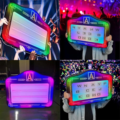 Handheld VIP Bottle Service Sign LED Letter Bottle Presenter Acrylic Spellable Letter Plaque Custom Logo Bottle Presenter Lights Card,A