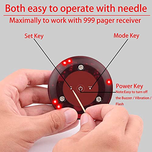 QMTWTFSS Wireless Queue Calling System for Restaurant Paging Buzzer Call