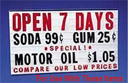 6" Replacement/Additional Letters For Message Board Signs shown in the item description | White background