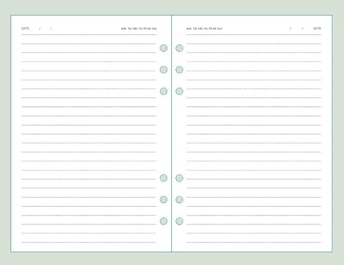 MVNOIRE Diary Binder A5 Notebook with Bullet Notepad Spiral Agenda Planner Stationery Organizer Office