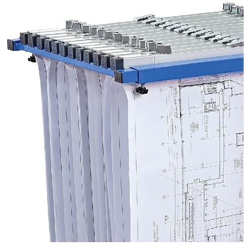 Adir Mobile Blueprint Holder - Adjustable Blue Print Storage Organizer and Construction Plan Holder – Plans Rack for Jobsite and Office (Without Blueprint Clamps)