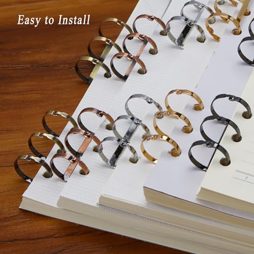 Ring binding, Binder rings 10Pcs 3 Ring Loose Leaf Binders, Book Rings for Notebook, Diary, Photo Album, Binding for Home School