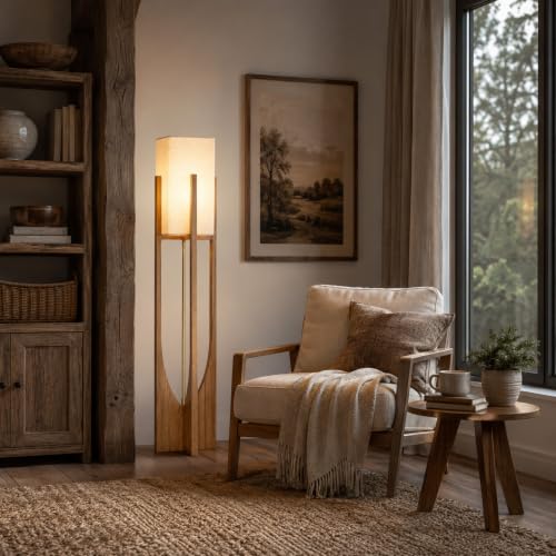 MIXL Farmhouse Style Floor Lamp,57 Inch,for Living Room