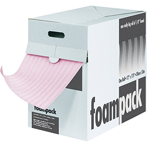 Discount Tag & Label Anti-Static Air Foam Dispenser Packs, 1/8" x 12" x 175', Pink, 1/Each
