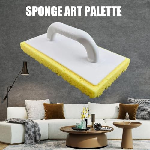 CUNZJIA Professional Texturing Brush for Artistic Painting with Sturdy Sponge Head and Ergonomic Handle Interior Design Brush