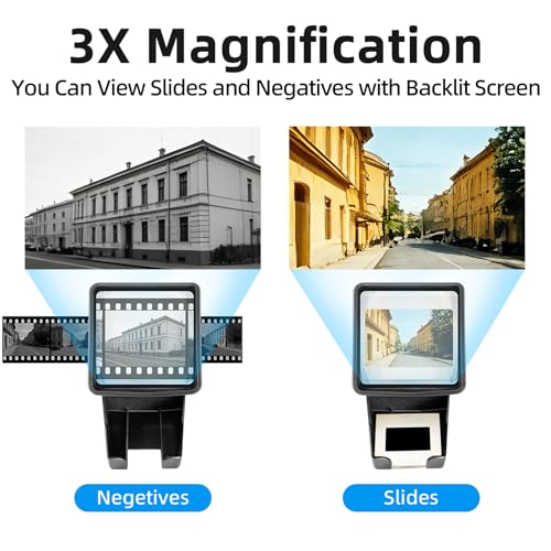 DigitPro 35mm Slide Viewer and Film Viewer - 3X Magnification Slide Viewer