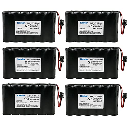 Kastar 6-Pack Backup Battery Replacement for Panasonic P-P507 P-P507A P-P507A/BA1, Panasonic 2.4 GHz Cordless Station Unit for KX-TG2000B or KX-TG4000B Systems with Hearing Aid Compatibility (HAC)