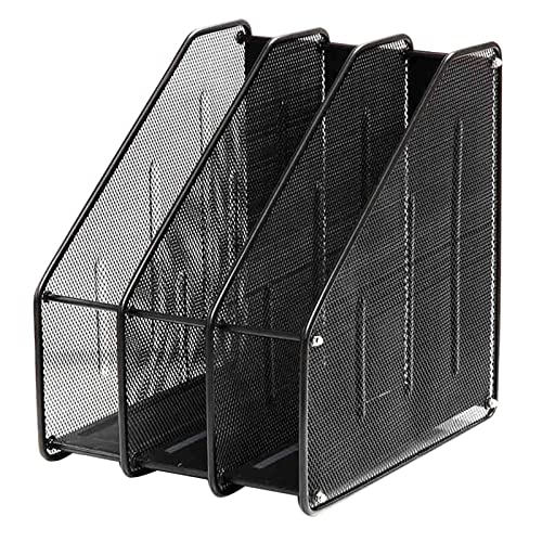 UHRLGHS Magazine Rack File Magazine Folder Holder File Rack Magazine Rack Office Storage Box Desktop Metal File Holder Office Desk A4 File Storage Box School Office Family File Storage File Organizer