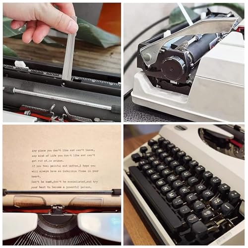 Portable Vintage Manual Typewriter Classic Old Fashioned Typing Machine Retro Manual Typewriter for Creative Writing Letters(Black)