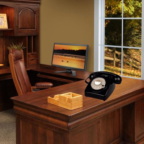 Retro Rotary Dial Phone 1980'S Vintage Corded Antique Landline Telephone for Home/Office