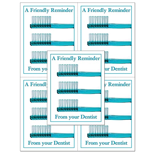 Custom Recall Laser Reminder Postcards, Dental Appointment Reminder Postcards. 4 Cards Perforated for Tear-off at 4.25" x 5.5" on an 8.5" x 11" Sheet of 8 Pt Card Stock. (500)