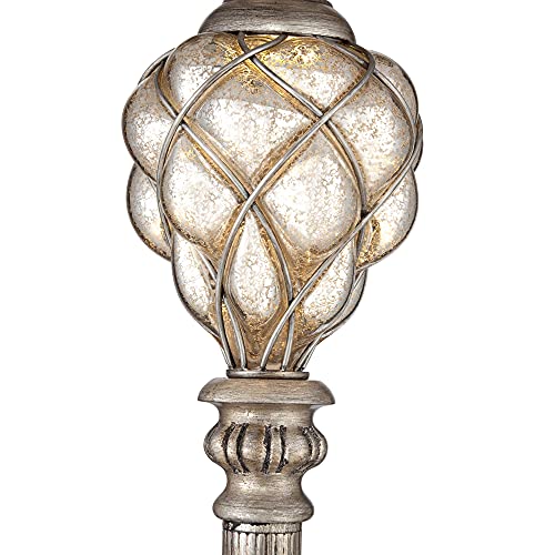 Luke Mercury Glass 4-Light 63 1/2" Tall Floor Lamp with Night Light