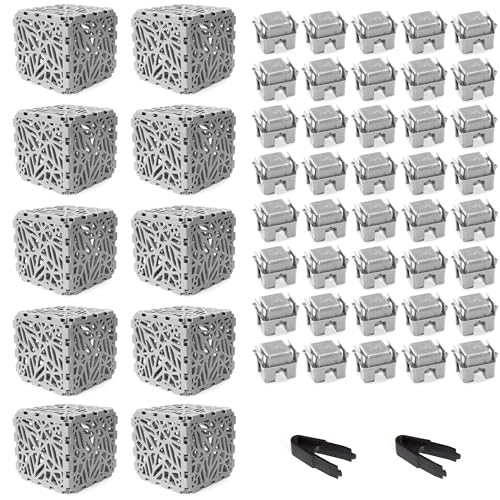 Oakland Living Bion Modular Cube – 10-Cube Set | Solid Structural Blocks for Furniture & Décor–Grey