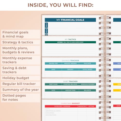 Clever Fox Budget Planner & Monthly Bill Organizer, Large Rose Gold