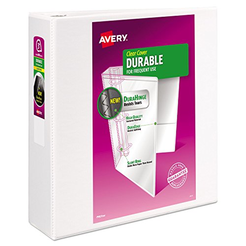 Wholesale CASE of 15 - Avery Durable Reference View Binders-Durable View Binder, 3" Cap, 11"x8-1/2", White