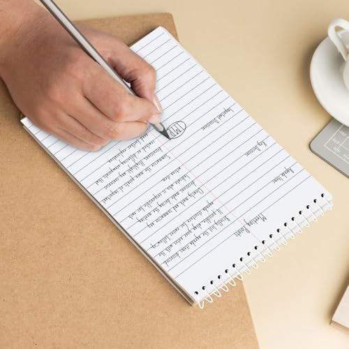 Rosmonde 48 Pack Bulk Steno Pads, 6" x 9" Gregg Ruled Notebook, 80 Sheets