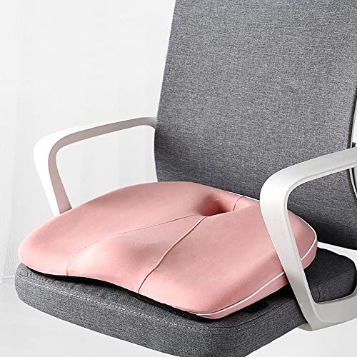 XARONF Seat Cushion, Office Chair Cushions Butt Pillow for Long Sitting, Memory Foam Chair Pad for Back, Coccyx, Tailbone Pain Relief, Pink (Color : Pink)