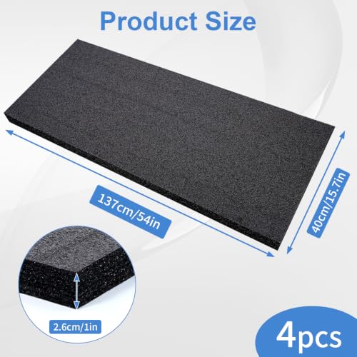 4 Pack Polyethylene Foam Sheets, 54 x 15-11/16 x 1 Inch Case Inserts