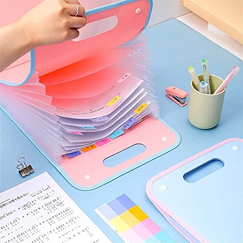 LSSOAZZVVN File Organizer Desk File Folder Document Paper Organizer Storage Holder Multilayer Expanding Box School Office Stationery Document Bag File Folders (Color : Gray) (Mug)