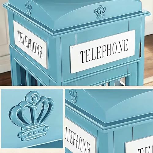 MNJVCFDS Telephone Booth Bookshelf, Small Floor Standing Bookcase Storage Rack, Phone Booth Storage Cabinet Organizer Display Bookshelf