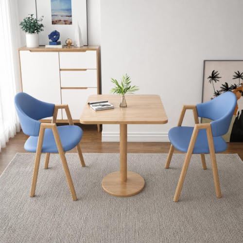 RIXNOMA Round Conference Table, Modern Wooden Meeting Table with Sturdy Wood Base for Office Conference Rooms and Business Meetings