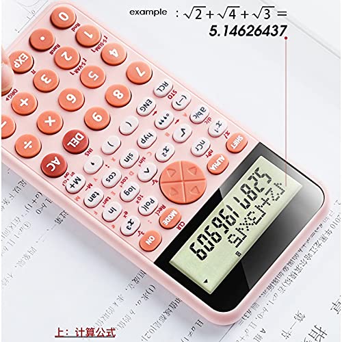 New Science Function Big Large Screen Calculator 240 Functions Solar and Battery Two Ways Power Fraction Hyperbolic for Students