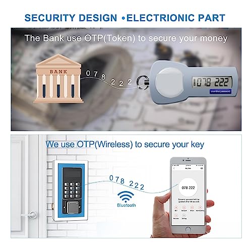 HGIYA Key Lock Box Safe Storage Waterproof Organizer Secret Cabinet Outdoor,Wall Mount,App Remote Password Security Code No Home