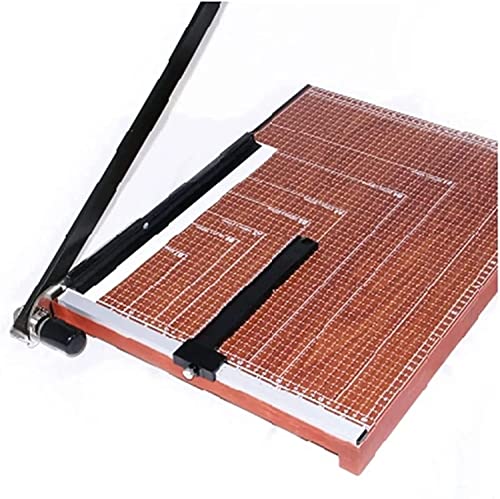 KouRy Paper Cutter A4 Paper Cutter Trimmer Guillotine Heavy Duty Gridded Base Trimmer for Office Home Use (Brown)