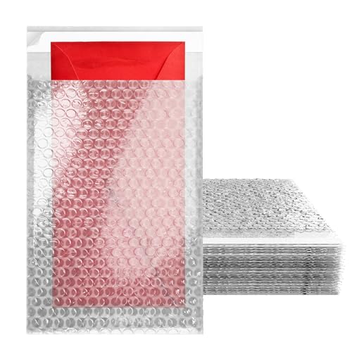ABC PACK & SUPPLY Bubble Wrap Pouches, 8 x 11.5 Inch Clear Self Seal Packing Bags, Polyethylene Cushioning Sleeves for Shipping, Moving, Storage, Pack of 350