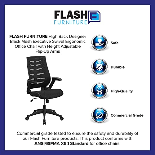 Flash Furniture Mesh Swivel Adjustable Office Chair, Black