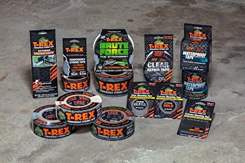T-REX Tape Heavy Duty Duct Tape with UV Resistant & Waterproof Backing for Ferociously Strong Repairs, 1.88" x 30 yd, Gunmetal Gray, 6 Rolls