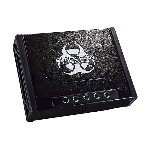 BLACK RAIN ORDNANCE Biometric Safe Fingerprint Scanner Keypad Lock Black