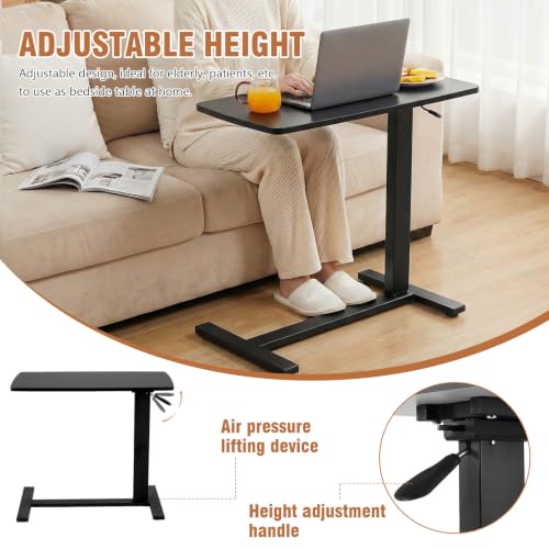 Pneumatic Lap Desks with Wheels 27.56-37.4in Adjustable Height
