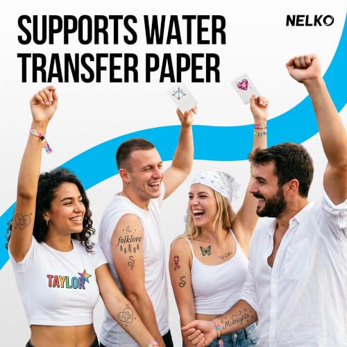 Nelko Photo Printer, 2x3 Portable PP02 Inkjet Printer for Sticker, Magnetic, Water Transfer & Heat Transfer Paper, Bluetooth Compatible with iOS & Android, App Editing, Ivory