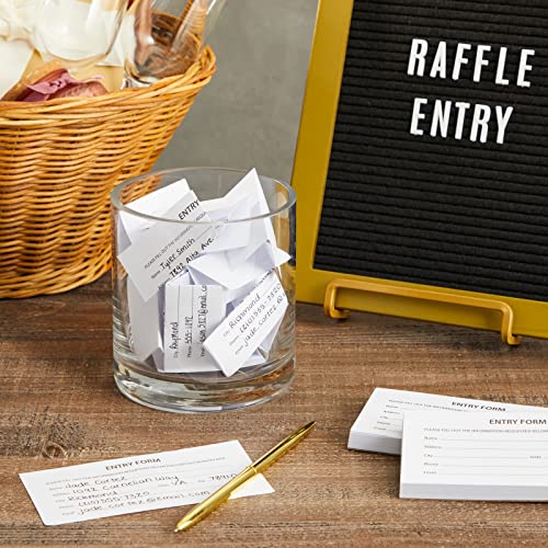 Juvale Raffle Ticket Sheets - Designated Field Entry Forms - Versatile for Drawing Entry Slips & Door Prizes - Fits Standard Raffle Ticket Box - 5.25 x 2.75 in, White, Pack of 20 Pads, 2000 Sheets