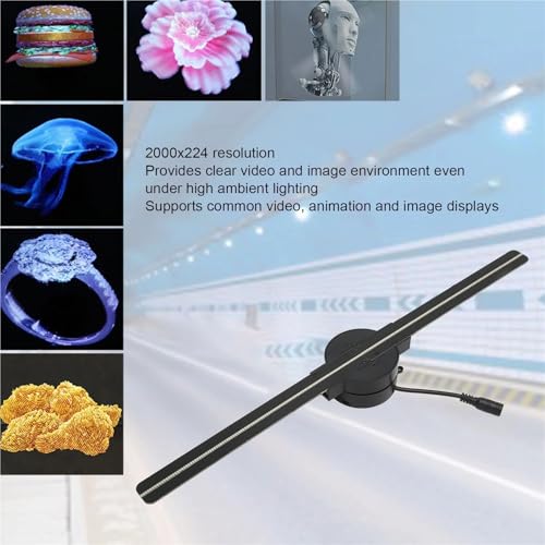 3D Hologram Fan 16.5in 2000x224 WiFi Projector with 224 LED Light Beads for Business Store Advertising